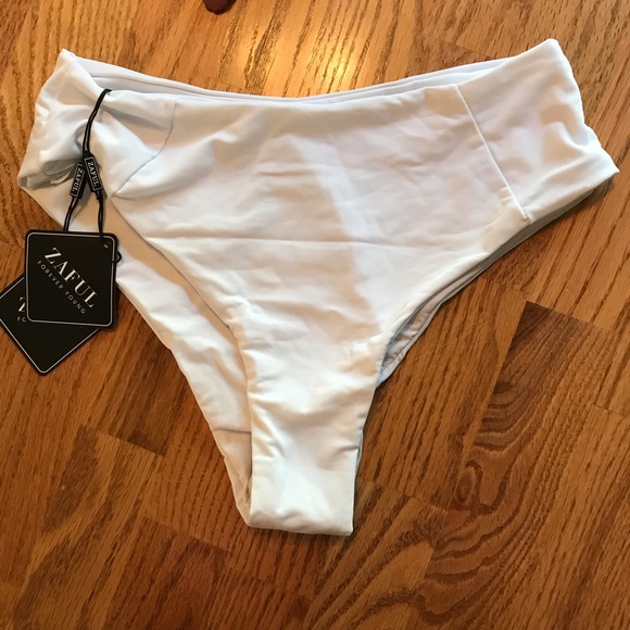 NWT Zaful Mauve/White Padded Knot Bikini Set (S) - Picture 8 of 13